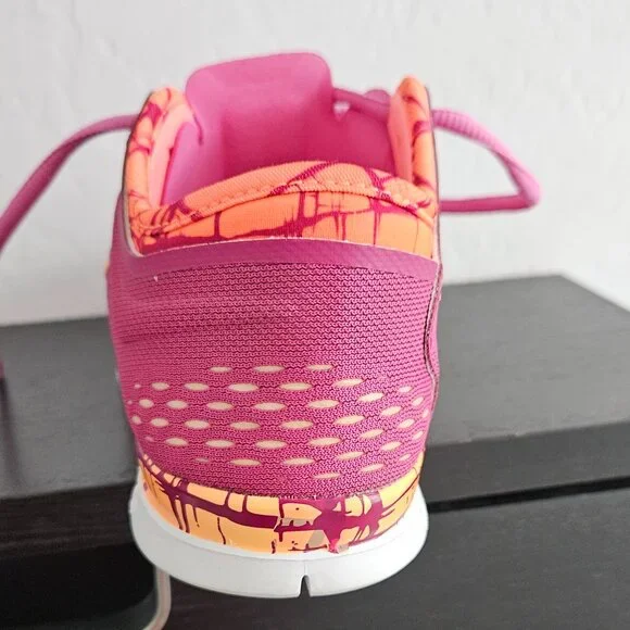 Nike Free TR 5 women's training shoes, size 6, pink w/ sunset Glow(orange) - Picture 5 of 13